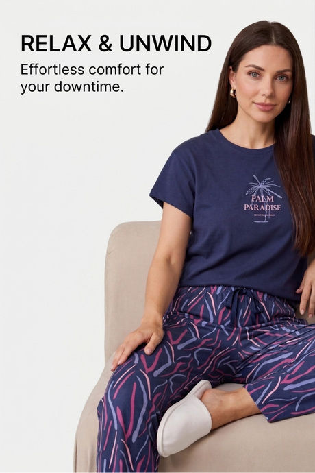 Sweet Dreams Graphic Printed Pyjama Set - Iconic Navy — image 5